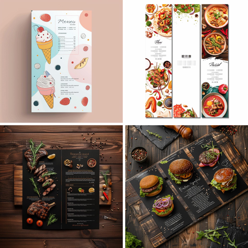 Food and Beverages Menu Card Templates | Midjourney Prompt | Prompts Club